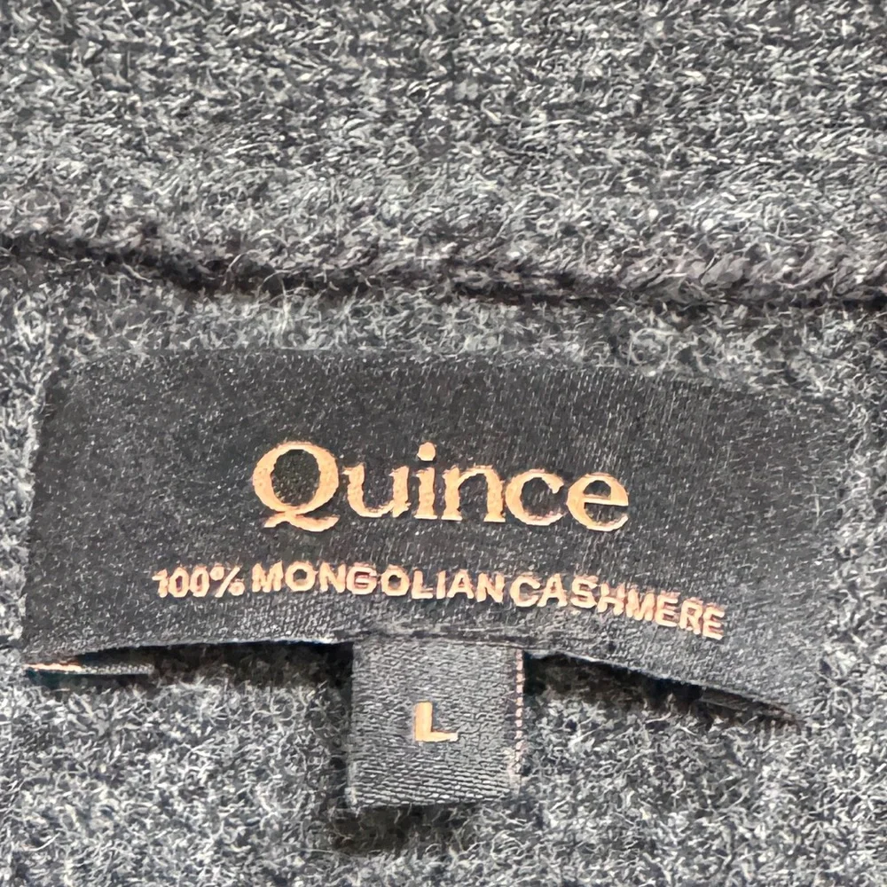 EUC Quince Mongolian Cashmere Fisherman Boxy Cropped Cardigan Sweater, Large - Picture 6 of 12